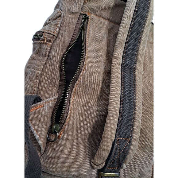 Gearonic Rucksack Adventure Retro Backpack Brown Duty Duck Canvas Leather Bag - Picture 7 of 11